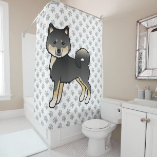 Black And Tan Alaskan Malamute Cute Cartoon Dog
