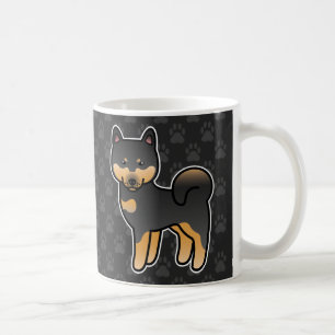 Black And Tan Cartoon Shiba Inu Coffee Mug