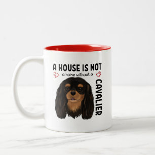 Black and Tan Cavalier King Charles Spaniel  Two-Tone Coffee Mug