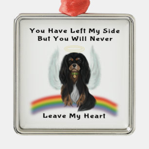 Black and Tan Cavalier Pet Loss Gifts Metal Ornament