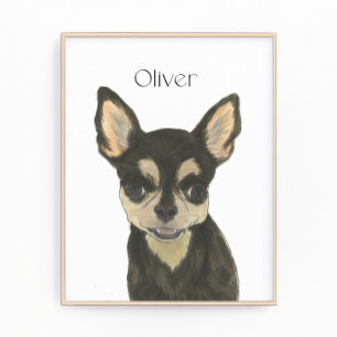 Black and Tan Chihuahua Art Photo Print