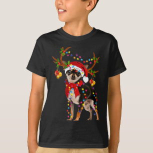 Black And Tan Chihuahua Gorgeous Reindeer Christma T-Shirt