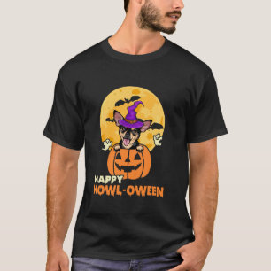 Black And Tan Chihuahua Witch Dog Happy Halloween T-Shirt