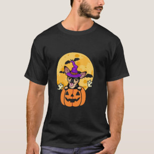 Black And Tan Chihuahua Witch Dog Lover Halloween T-Shirt