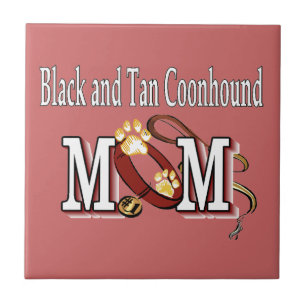 Black and Tan Coonhound Dog MOM Tile