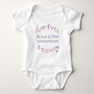 Black And Tan Coonhound  Furever Baby Bodysuit