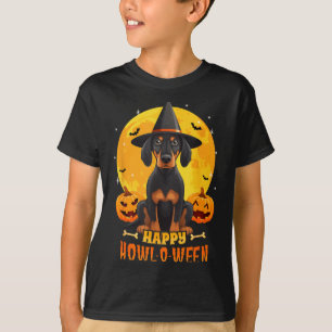 Black And Tan Coonhound Halloween Dog Howl O Ween T-Shirt