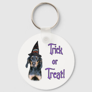 Black and Tan Coonhound Trick Keychain
