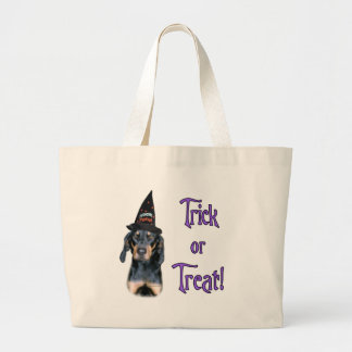 Black and Tan Coonhound Trick Large Tote Bag