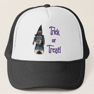 Black and Tan Coonhound Trick Trucker Hat