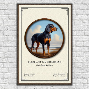 Black and Tan Coonhound Zoology Series Poster