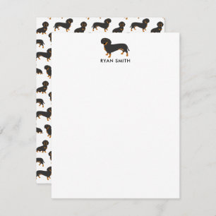 Black and Tan Dachshund Card