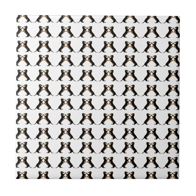 Black and Tan Dachshund Hi Five Tile (Front)