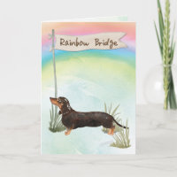 Black and Tan Dachshund Pet Sympathy Over Rainbow
