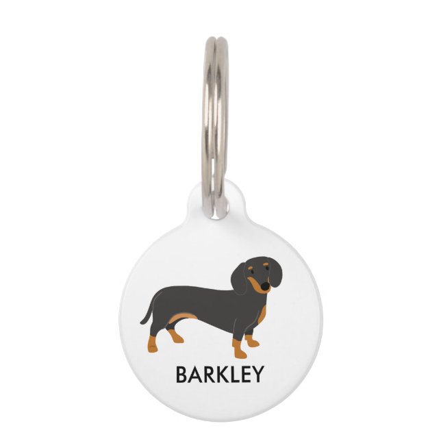 Black and Tan Dachshund Pet Tag (Front)
