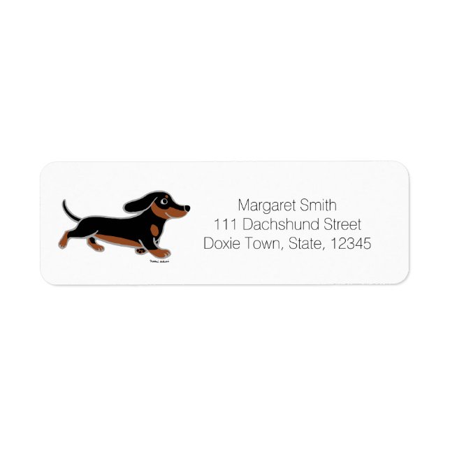 Black and Tan Dachshund Running (Front)