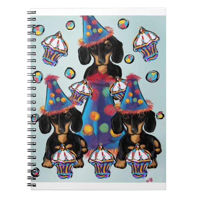 Black and Tan Dachshunds Notebook (Front)