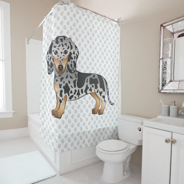 Black And Tan Dapple Short Hair Dachshund & Paws (In Situ)