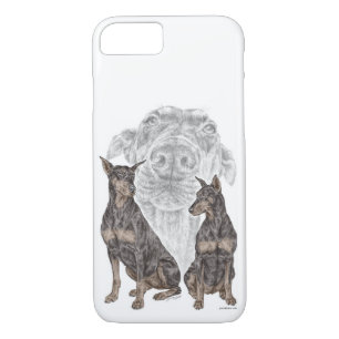 Black and Tan Doberman Dogs Case-Mate iPhone Case