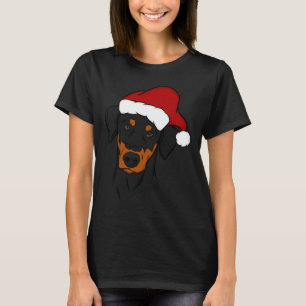 Black And Tan Doberman Merry Christmas T-Shirt