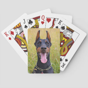 Black and Tan Doberman Pinscher Playing Cards