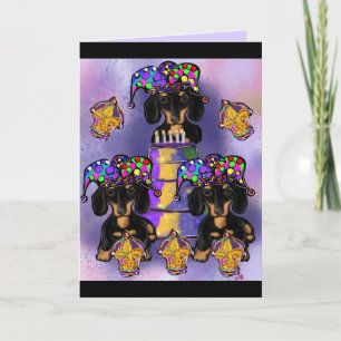 Black and Tan Doxies Card