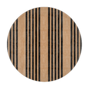 Black and tan five stripe pattern cutting board