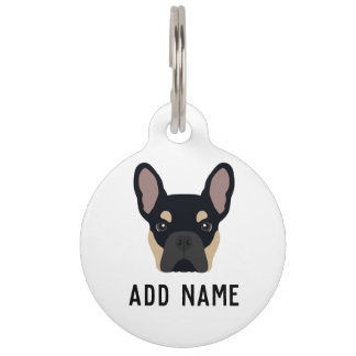 Black and Tan French Bulldog Pet Tag