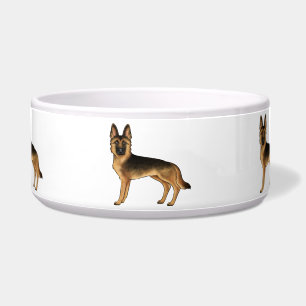 Black And Tan German Shepherd Cute Cartoon Dogs