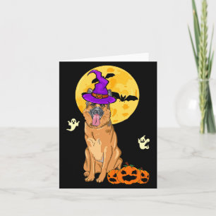 Black And Tan German Shepherd Witch Halloween Card