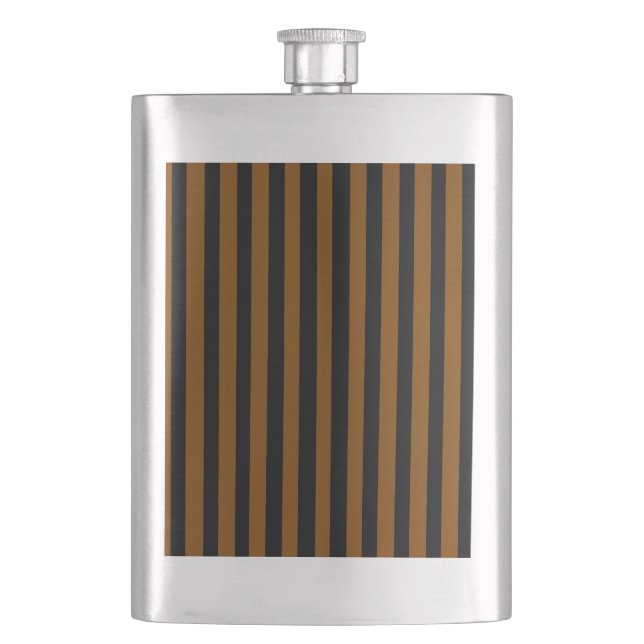 Black and Tan Hip Flask (Front)