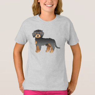 Black And Tan Mini Goldendoodle Cute Cartoon Dog T-Shirt