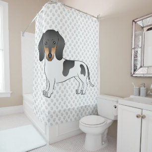 Black And Tan Piebald Short Hair Dachshund & Paws