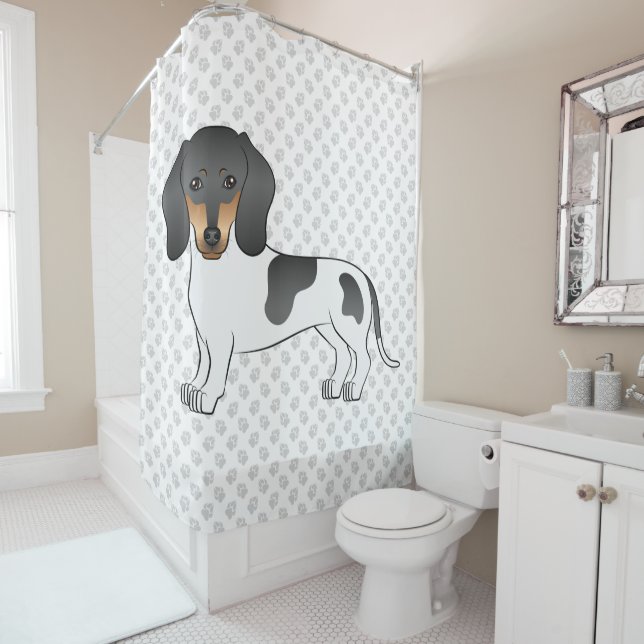 Black And Tan Piebald Short Hair Dachshund & Paws (In Situ)