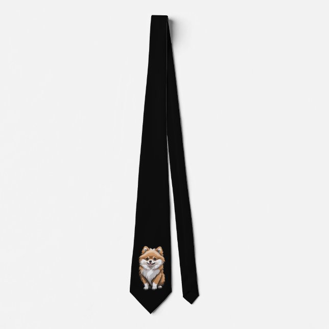 Black and Tan Pomeranian Tie (Front)