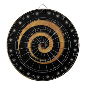 Black and Tan Spiral Regulation Dart Board
