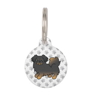 Black And Tan Tibetan Spaniel Dog & Pet's Info Pet Tag