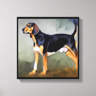 Black and Tan Virginia Foxhound Dog Canvas Print