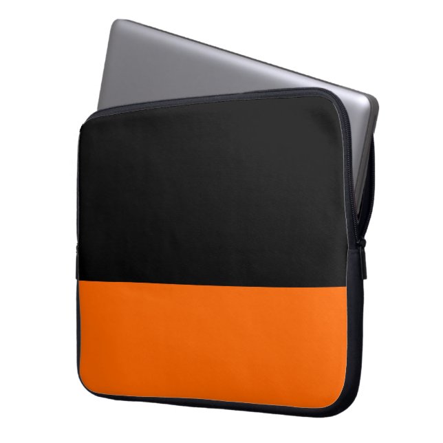 Black and Tangerine Laptop Bag (Front Left)