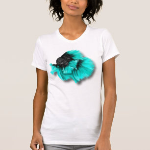 Black and Teal Betta Fish T-Shirt
