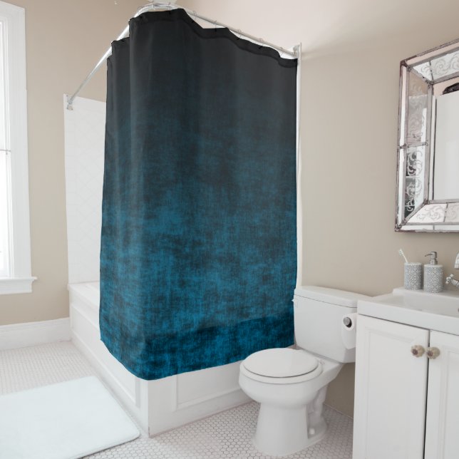 Black and Teal Grunge Ombre Texture (In Situ)