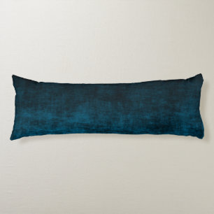 Black and Teal Grunge Ombre Texture Body Pillow