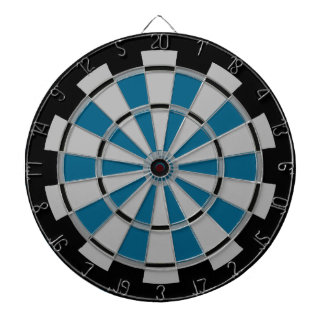 Black and Teal with Grey Stack Regulation  Dartboard