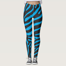 Black and Turquoise Zebra Print