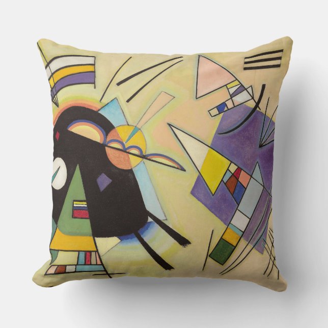 Black and Violet by Wassily Kandinsky Throw Pillow (Front)