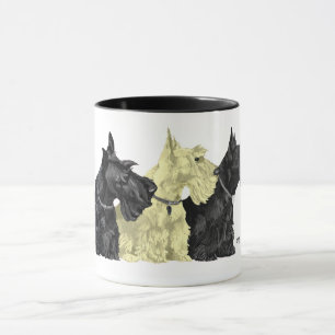 Black and Wheaten Scotties Mug