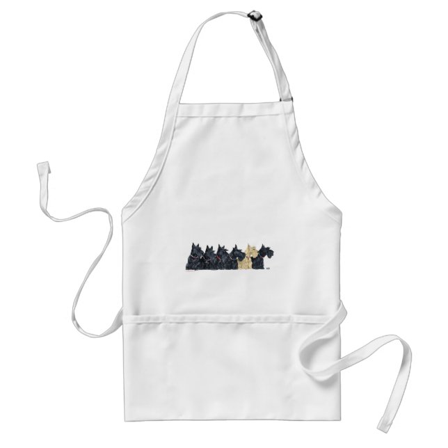 Black and Wheaten Scottish Terriers Standard Apron (Front)
