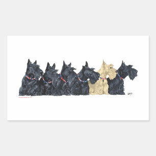 Black and Wheaten Scottish Terriers Sticker