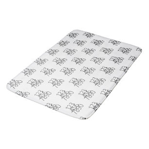Black and White: 0 to 9 Bath Mat