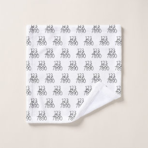 Black and White: 0 to 9 Bath Towel Set